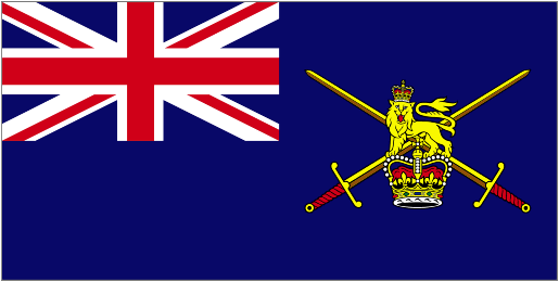 British Army Household Division Satin & Chrome Premium Table Flag 