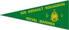 Image of reverse of 539 Assault Squadron Royal Marines Pennant