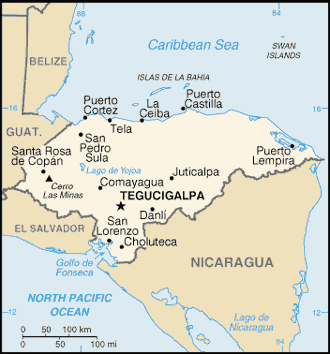 Map of Honduras