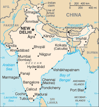 Map of IndiaL